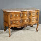 Walnut Sauté Crossbow Commode, Louis XV style – Early 20th century