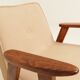 Vintage chair in beige velvet designed by Chierowski.