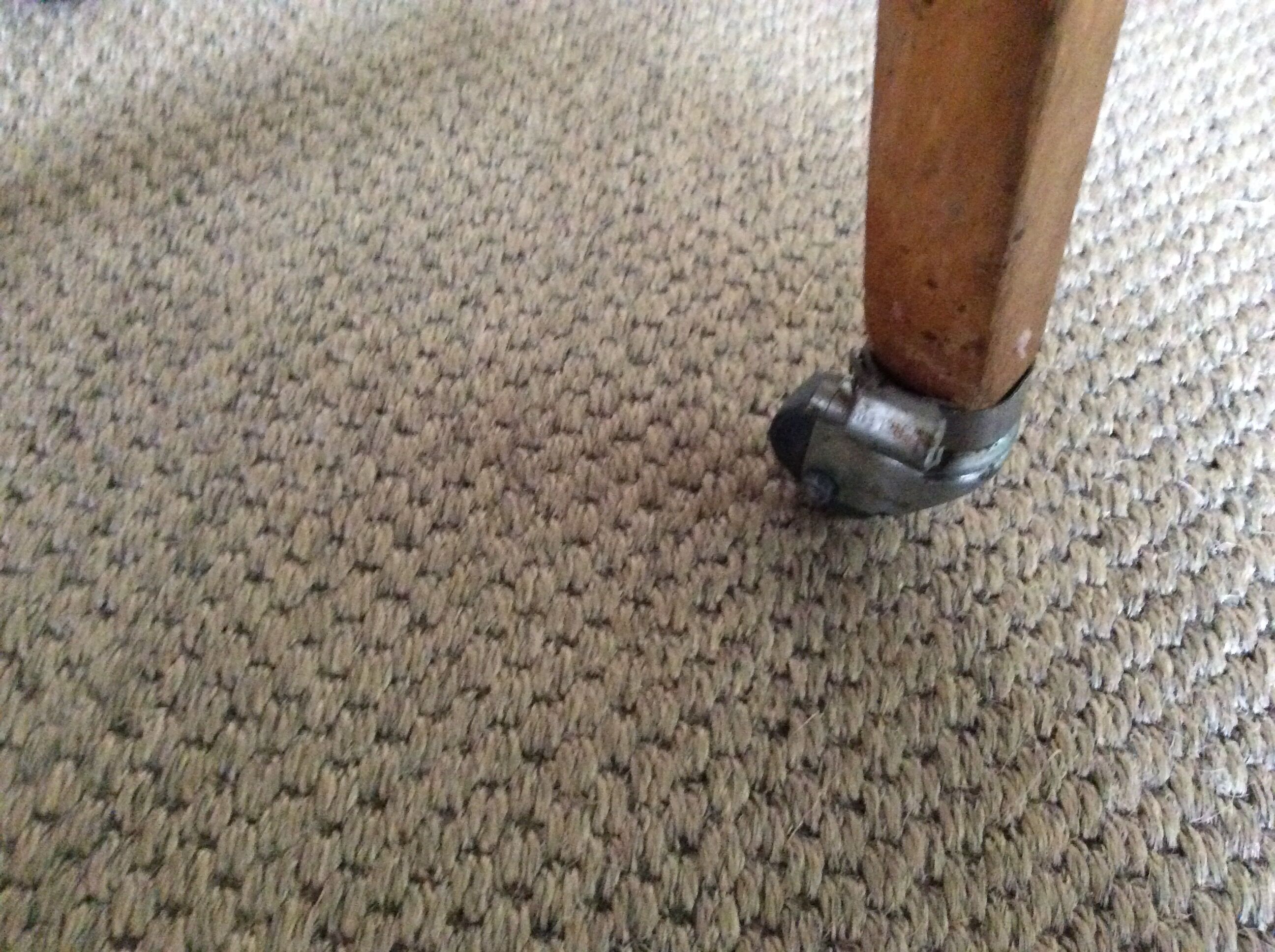 Wooden chair with wheels