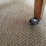 Wooden chair with wheels