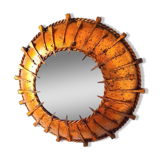 Brutalist sunburst wall light 1960