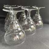 6 water glasses – guilloche blown crystal