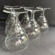 6 water glasses – guilloche blown crystal