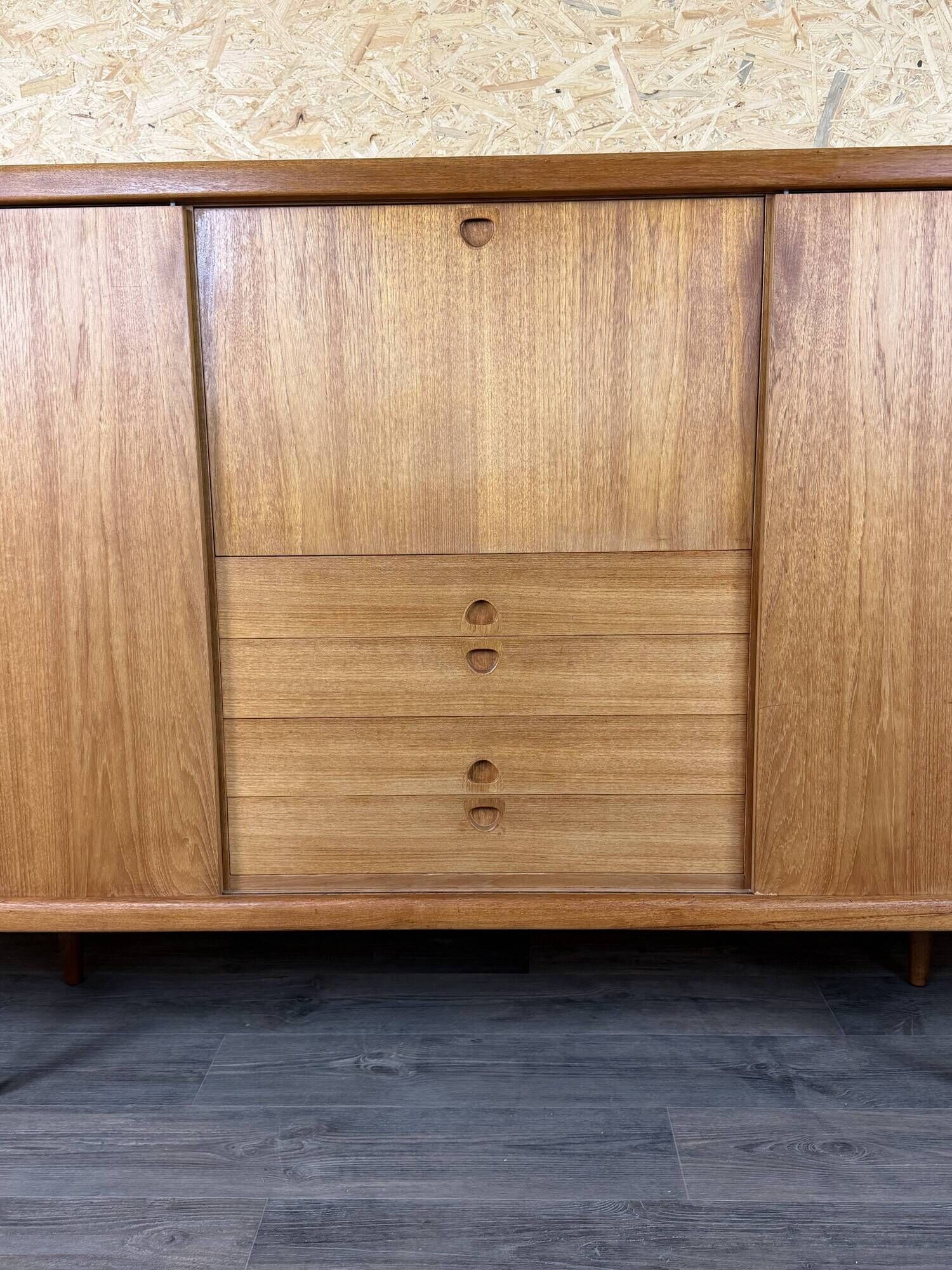 1960s 1970s Teak Sideboard Highboard by H.W. Klein for Bramin Denmark