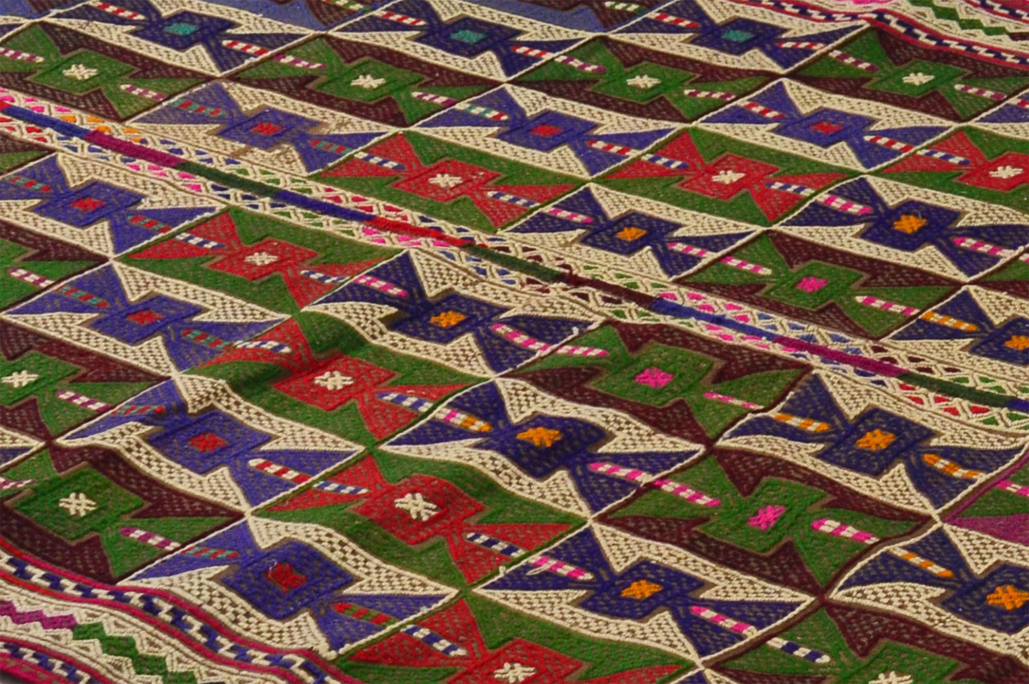 Anatolian handmade kilim rug 257 cm x 150 cm