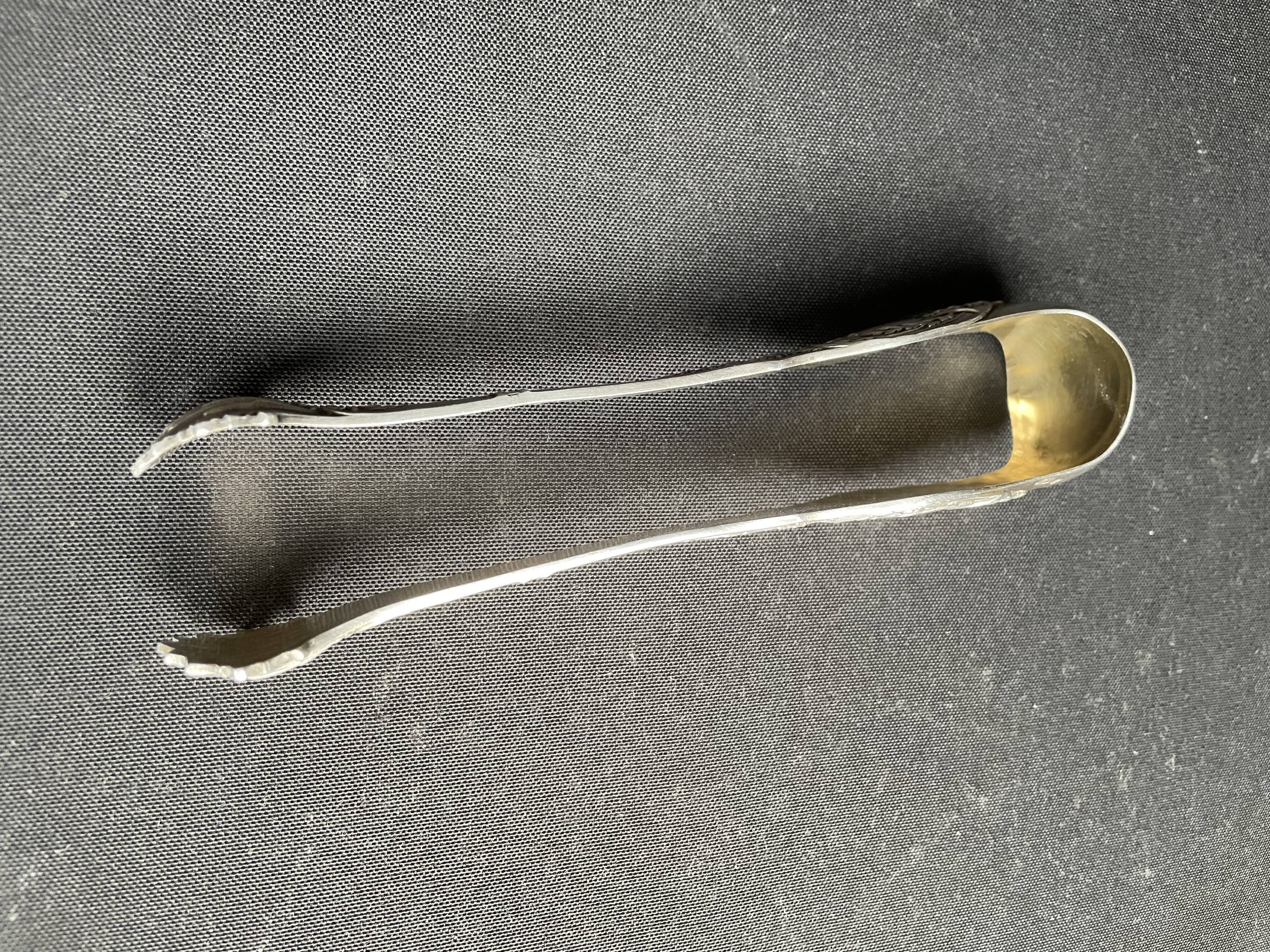 Silver sugar tongs 950/1000th of 51.20 g