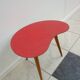 Table d'appoint des années 50 tripode en formica forme haricot