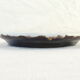 Plate cul noir 19 eme in faience of rouen de la metairie
