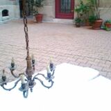 6-branch bronze chandelier