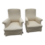 Paire de fauteuils crapaud