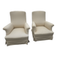 Paire de fauteuils crapaud