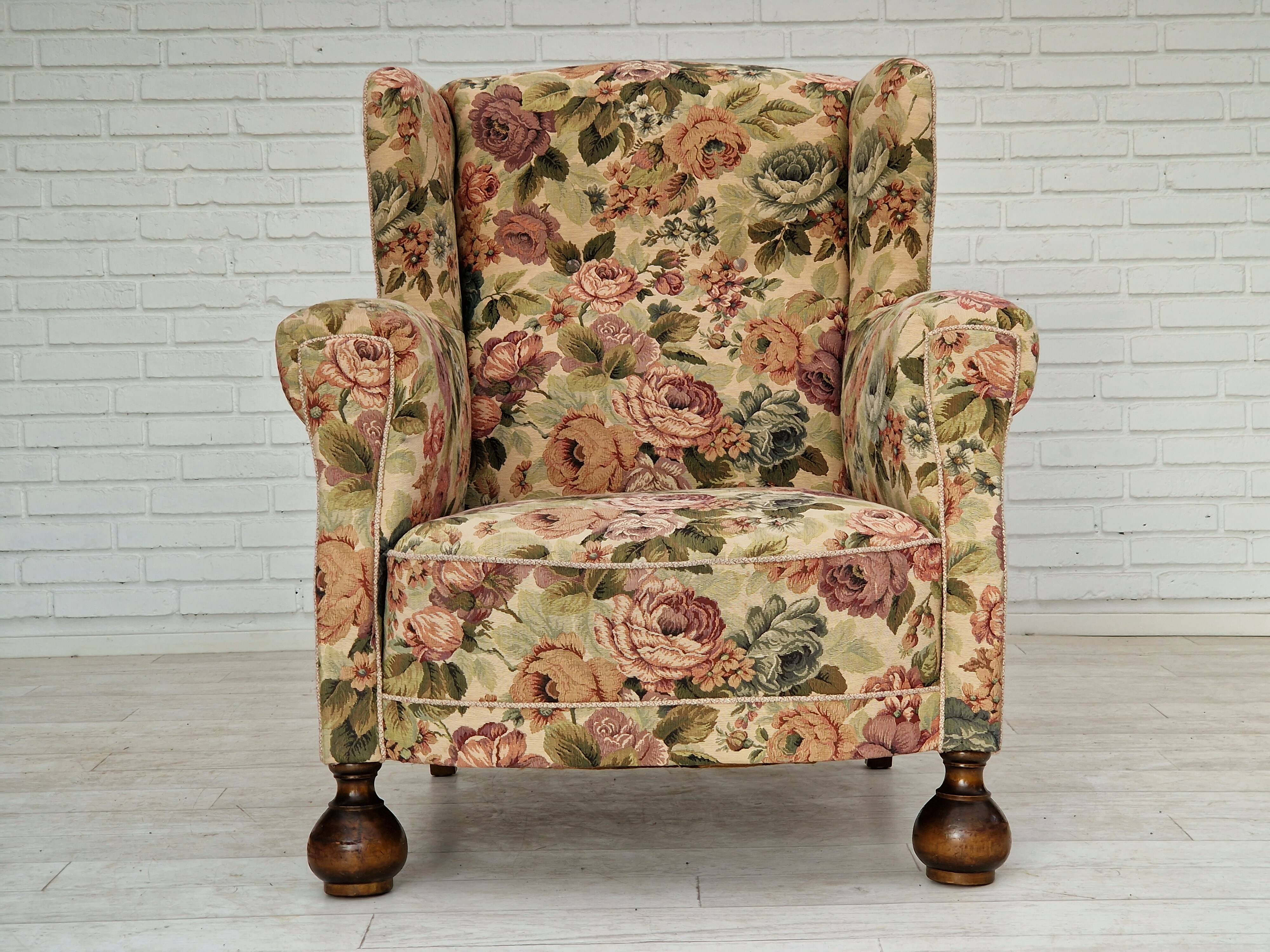 1950s danish vintage relax armchair in fabric