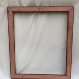 Empty wooden frame in contemporary golden brown color dimension: 73x60cm - depth -4cm-