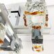 1970's cubic chandelier in chromed metal designed by Maison Sciolari for Mazzega