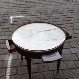 Louis XVI style coffee table with marble
