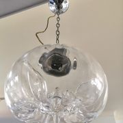 Suspension en verre plissé années 70