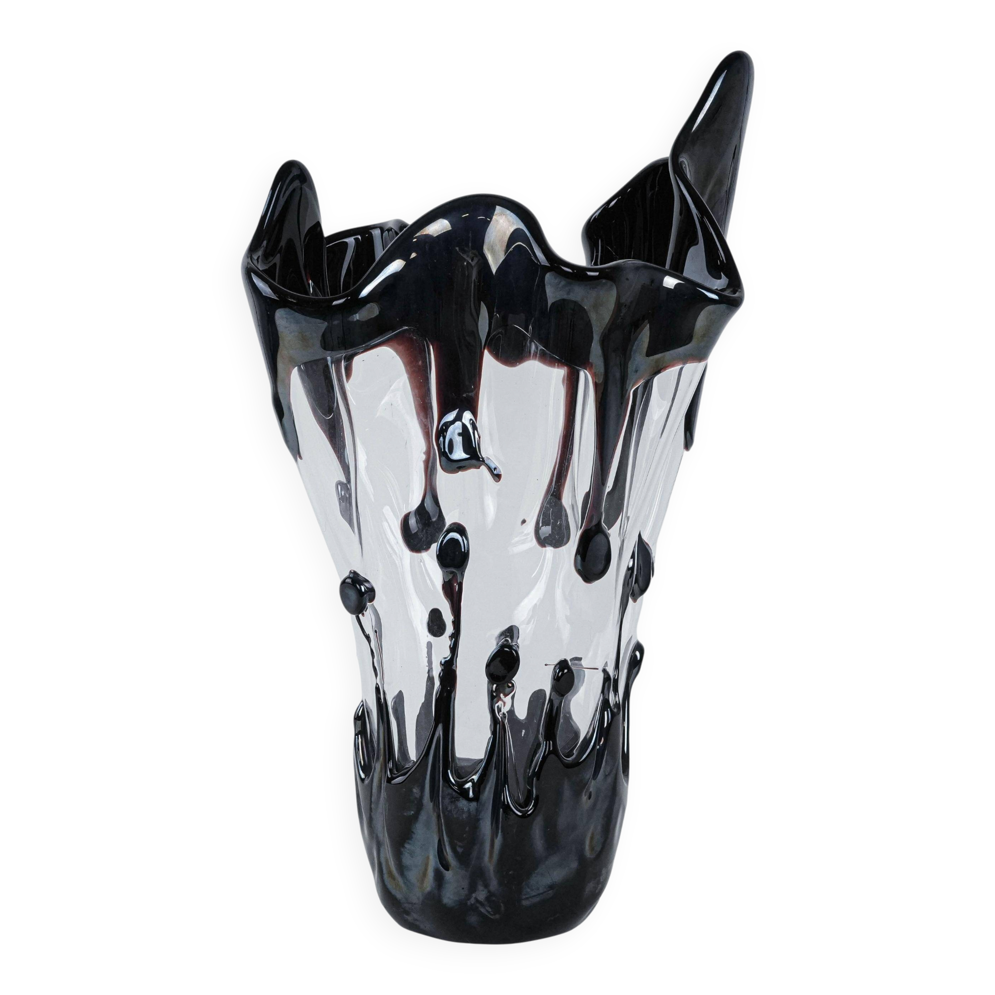 Murano glass vase, Italian design, 1960s, manufactured in Italy