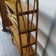 Rattan and wood shelf