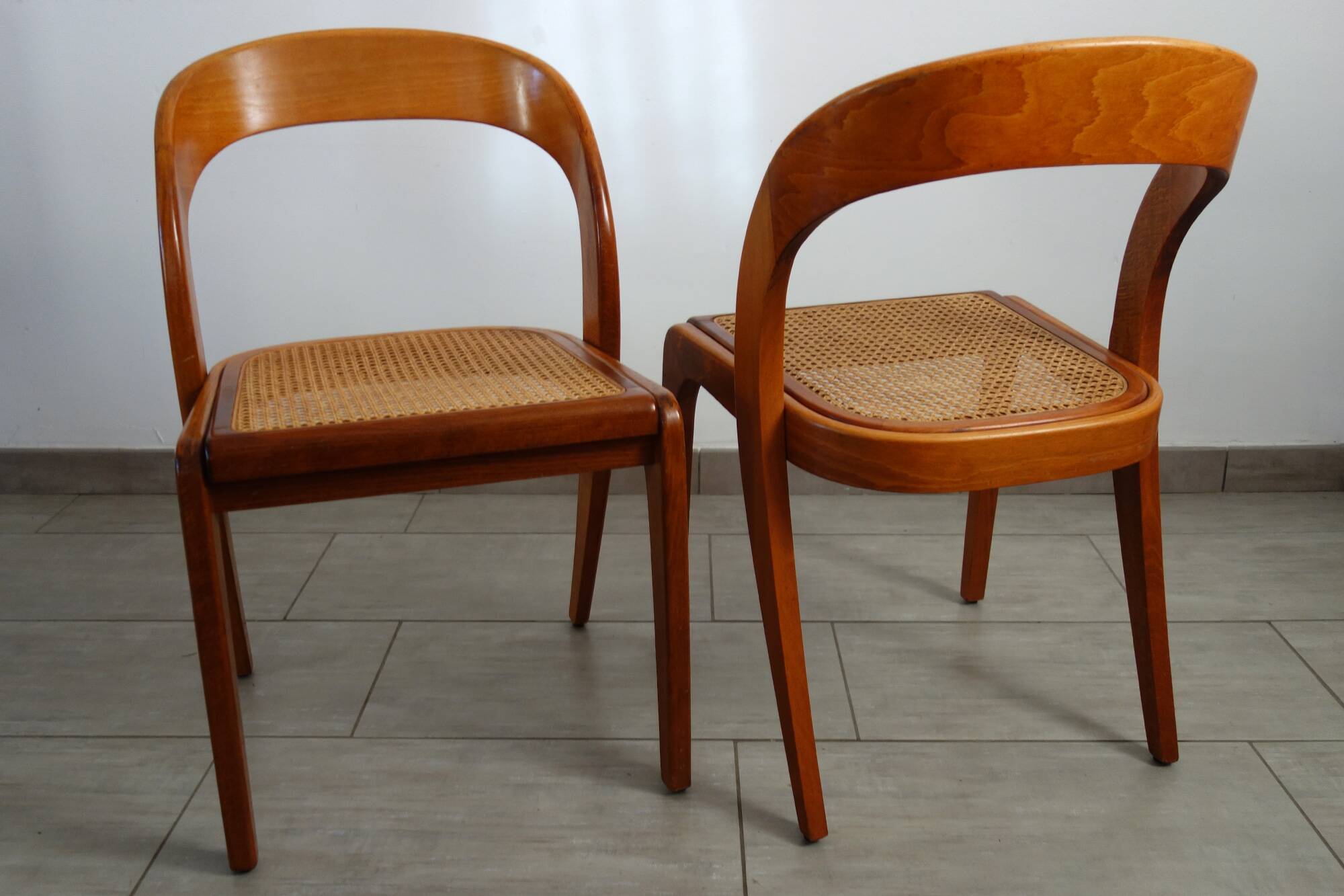 4 chaises Gondole de Baumann, années 70