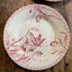 3 plates Terre de Fer Gien model "Tulips"