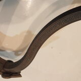 Old large hook Napoleon III in brass and earthenware