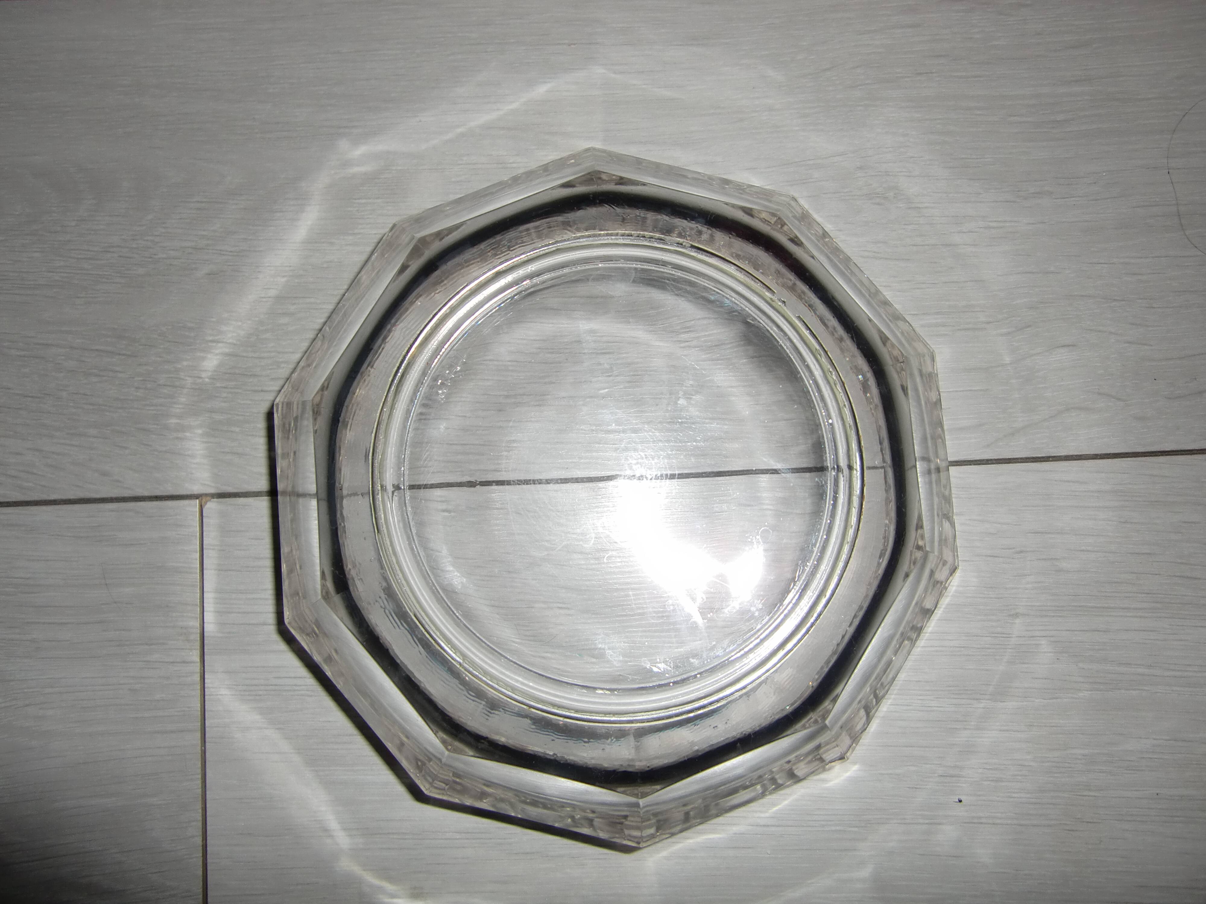 Solid crystal salad bowl