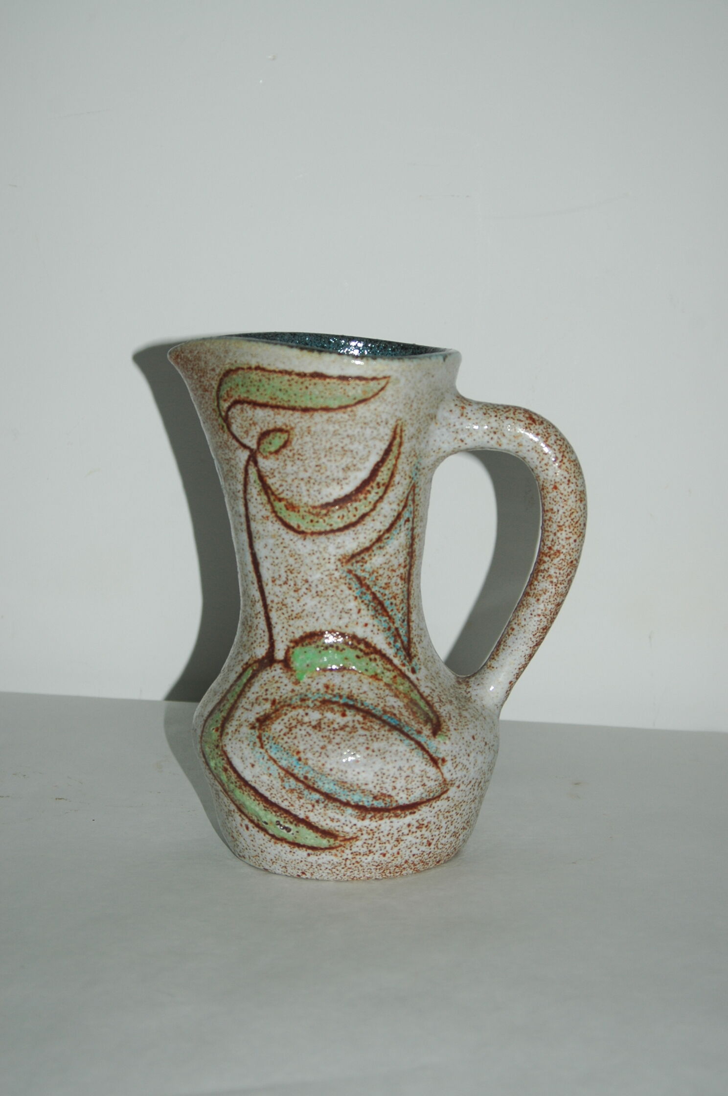 Pitcher ceramic vase zoomorphic bird Accolay 1960