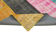 Handmade turkish overdyed 206 cm x 267 cm multicolor patchwork carpet