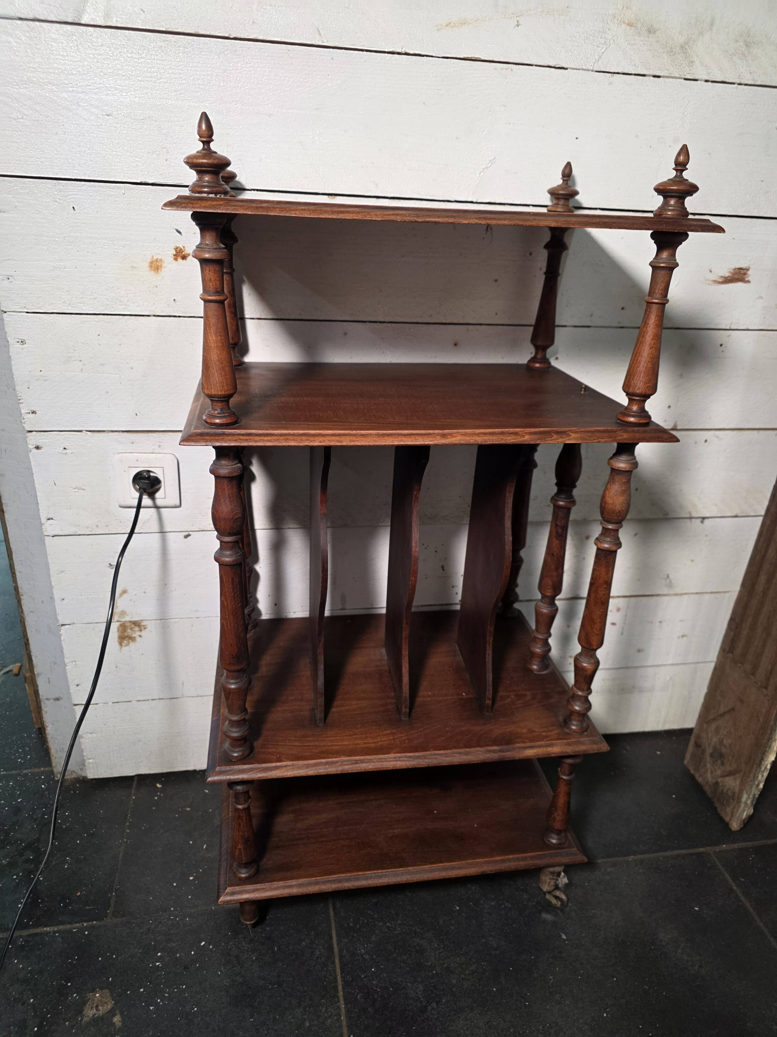 Antique walnut music cabinet