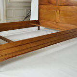 Art Nouveau bed by Mathieu Gallerey in mahogany, clematis model, circa 1920