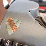 Collectible typewriter, personal Japy or P68, select grey metal model