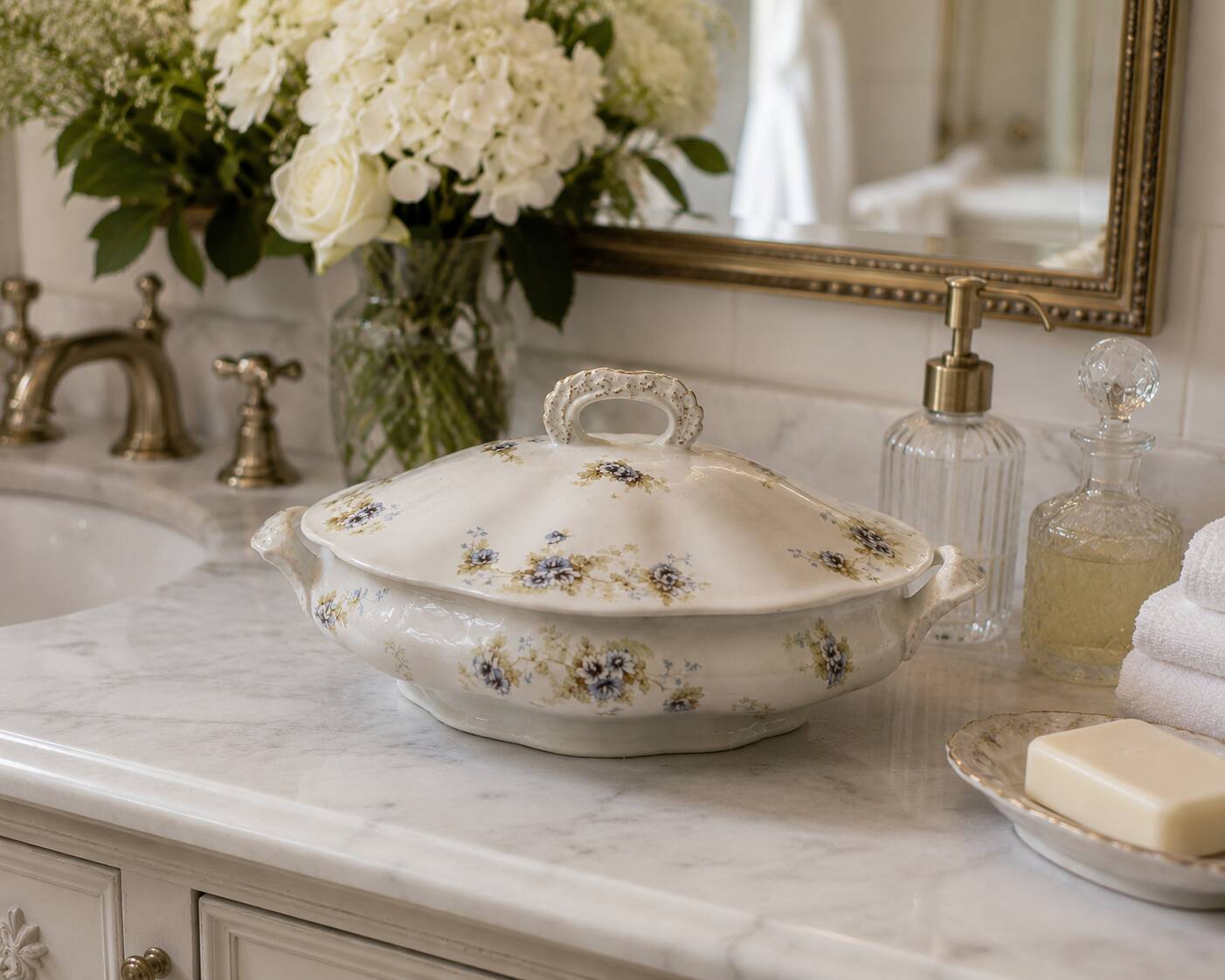 Soup tureen "Aux Lions de Faïence" Paris - Perfect Condition