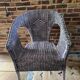 Colourful wicker armchair