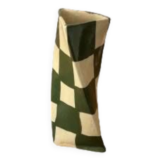 Art Deco vase with green tiles