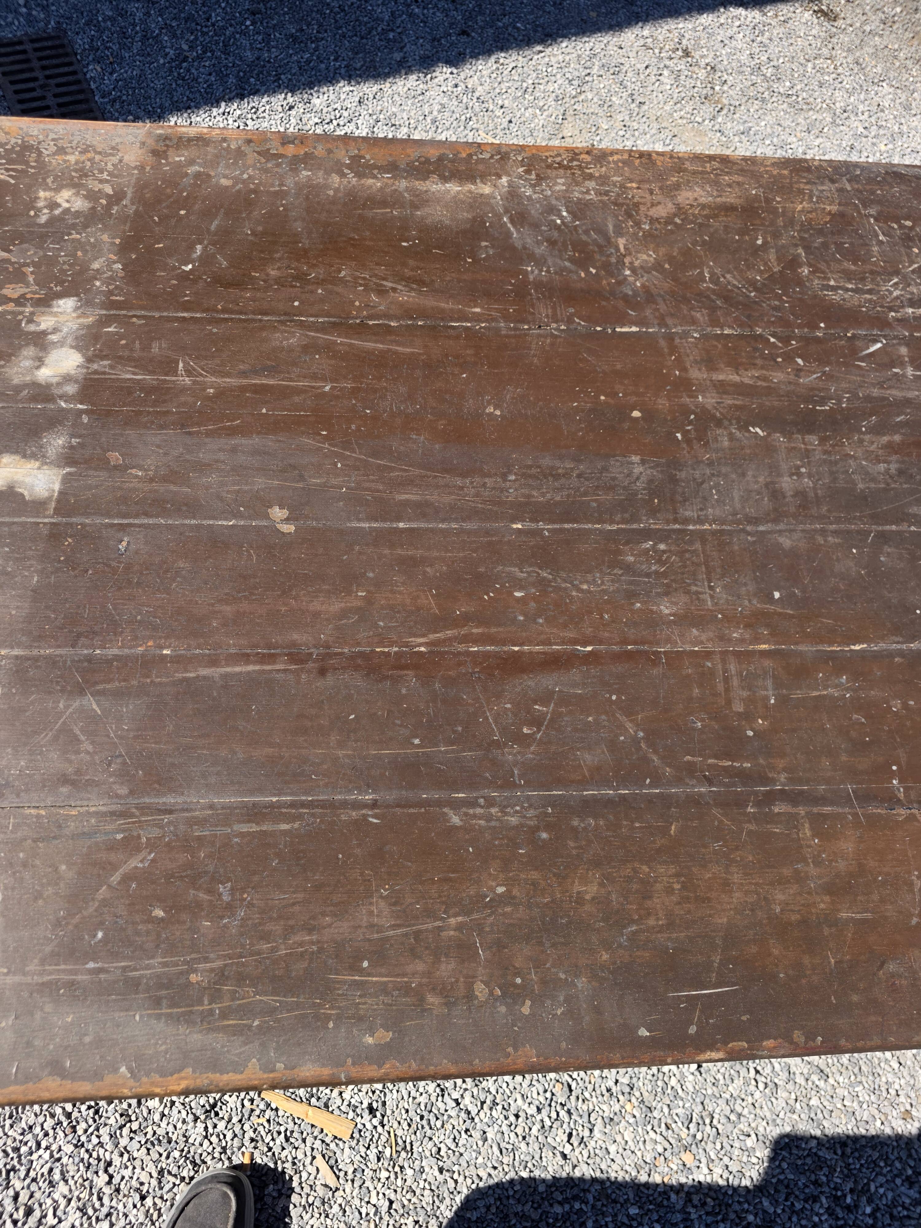 Table de ferme ancienne XXL , 268 × 110cm