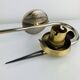 Pair of 1950s wall lights in brass and opaline tulips, Lunel Arlus