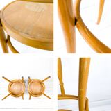 4pcs Vintage Cafe Chair Spacers Chairs Wooden Chair Mid Century Retro Bistro Chair Turned