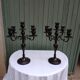 Pair of 5-light metal candlesticks