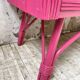 Commode rotin rose vintage