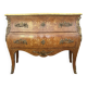 Curved marquetry commode – marble top