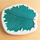 Plat en céramique feuille verte Verceram vintage