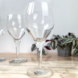 6 vintage crystal water glasses