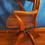 Western bistro chair rotating wood