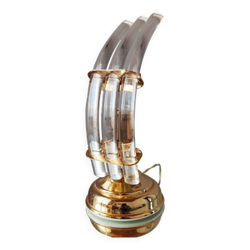 Lampe en verre vintage 1970