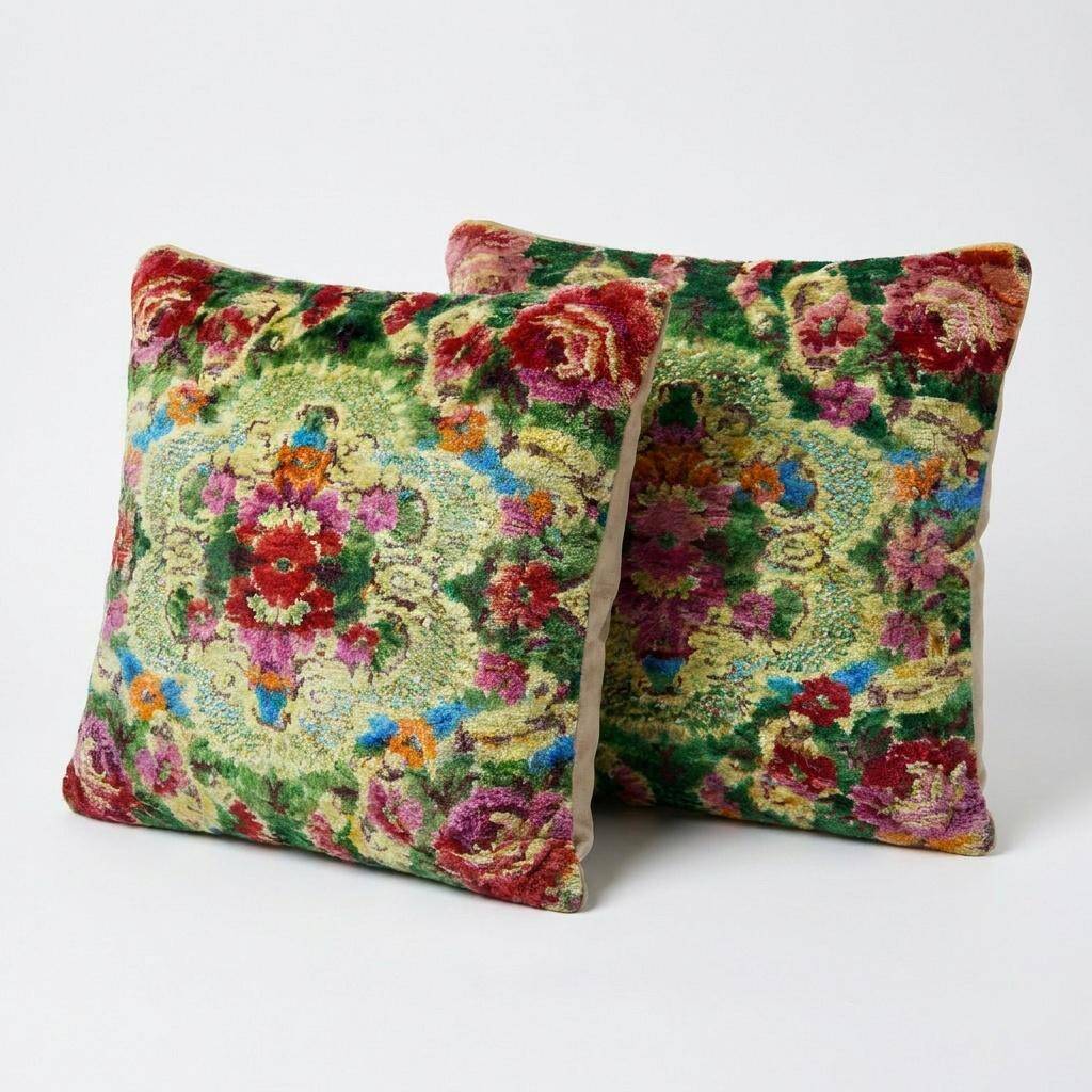 Set of 2 vintage kilim cushion covers 38x43 cm