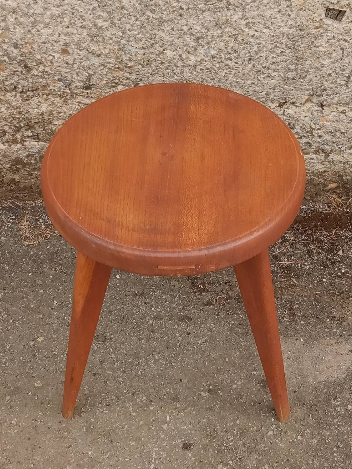 Oak tripod stool, 1950s