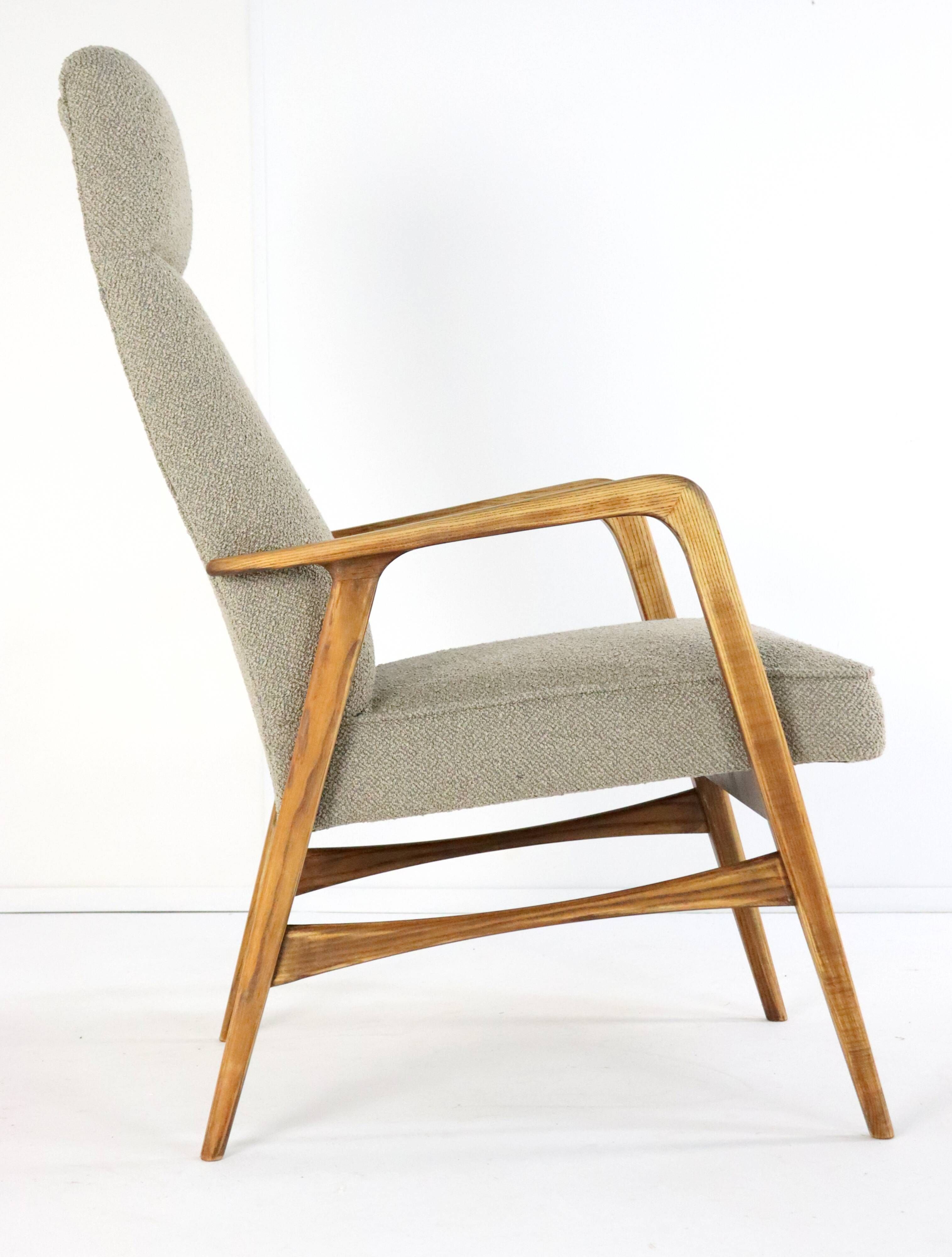 mid century vintage Fauteuil herenmodel 'Duivendrecht beige - opnieuw bekleed