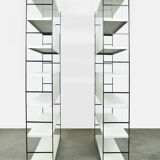 Industrial metal roomdivider / bookcases / bookshelves, 1960s Netherlands