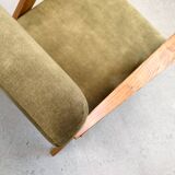 Mid Century Easy Chair Model B - 310 Var in Forest Green Velvet