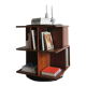 Gianfranco Frattini for Bernini italian wood leather swivel bookcase 1960s